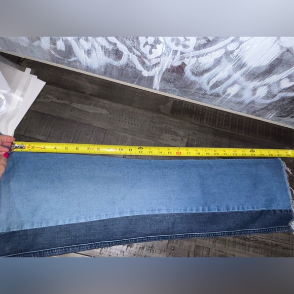 Sanctuary Modern Color-Block Straight Jeans Blue 32​ - Picture 11 of 13